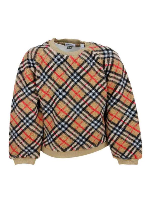 Burberry Pull Col Rond - Beige