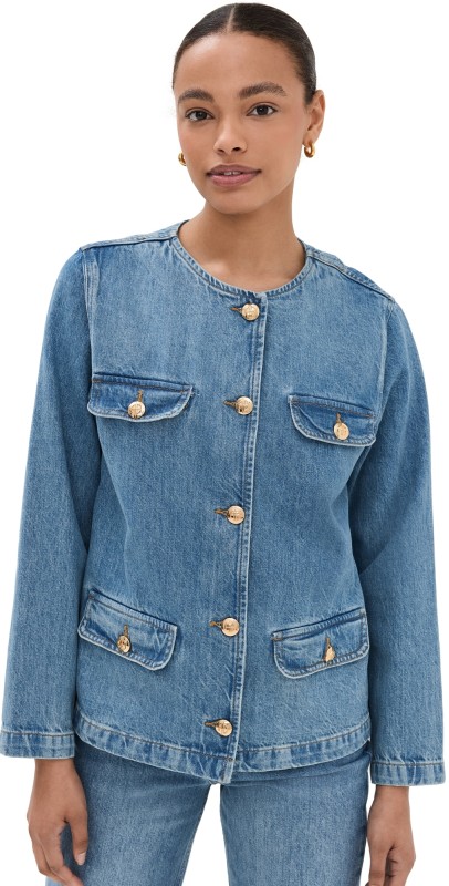ANINE BING Janet Jacket Atlantic Blue