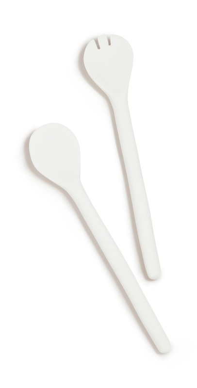 TF DESIGN Large Salad Servers White One Size