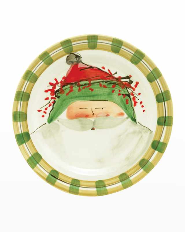 Old St. Nick Round Salad Pla