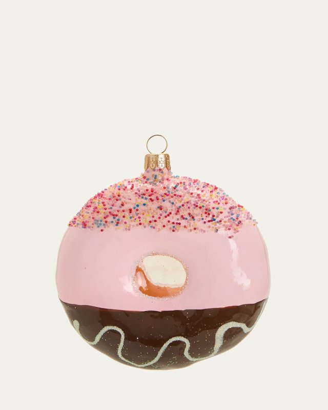 Strawberry Donut Christmas Ornament