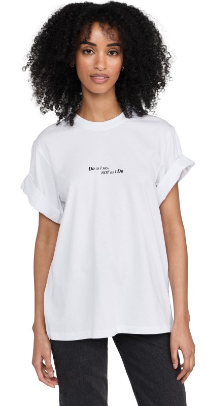 Victoria Beckham Slogan Tee White