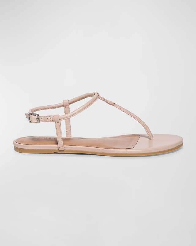 Leather Slingback Thong Sandals