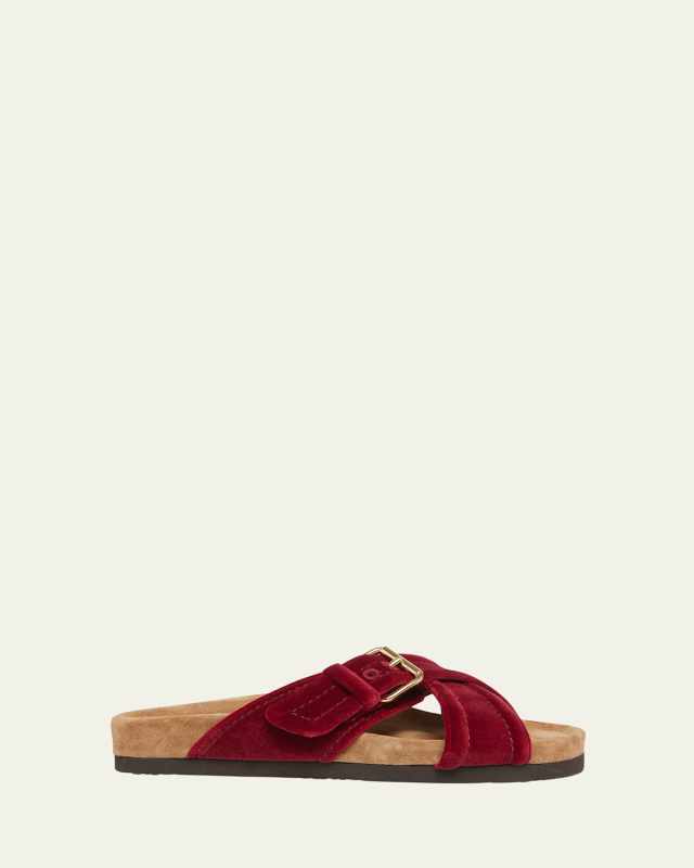 Anywhere Crisscross Buckle Slide Sandals