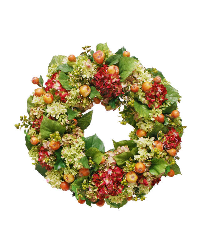 Hydrangea/Quince Wreath