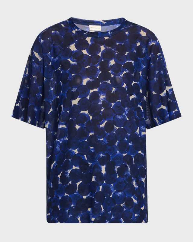 Hoge Printed Mesh Oversized T-Shirt