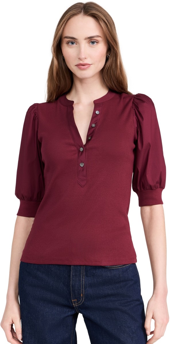 Veronica Beard Jean Coralee Top Wine