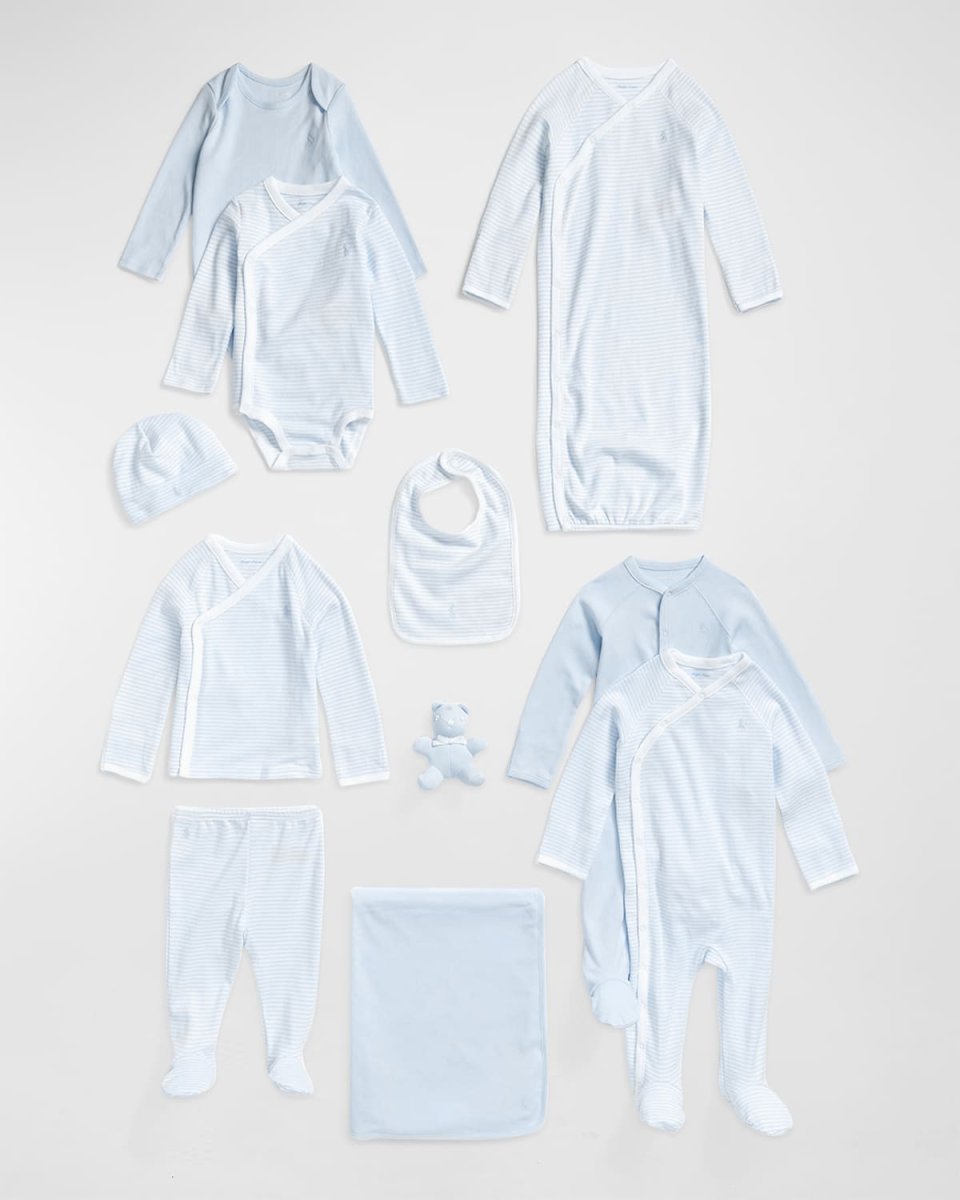 Boy's 11-Piece Organic Cotton Gift Set, Size Newborn-9M