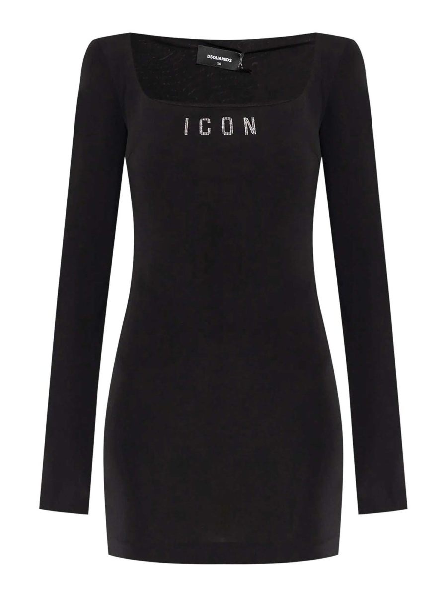 Dsquared2 Robe Au Genou - Noir