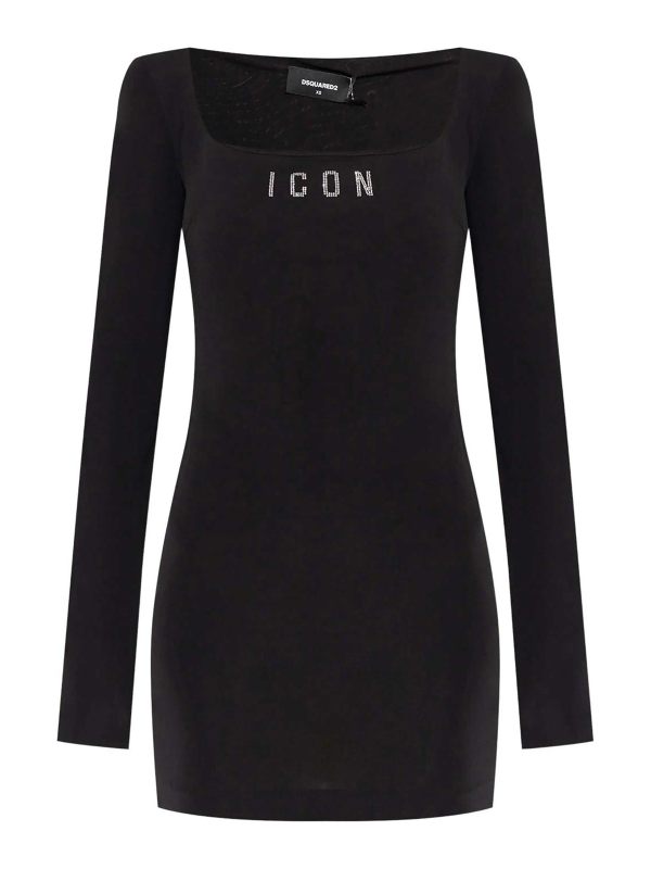 Dsquared2 Robe Au Genou - Noir