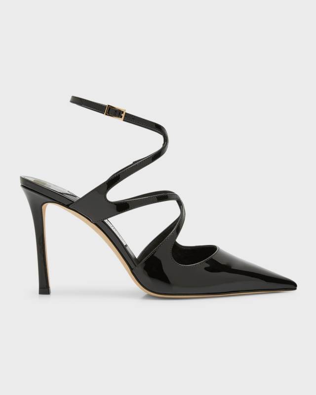 Azia Patent Crisscross Pumps