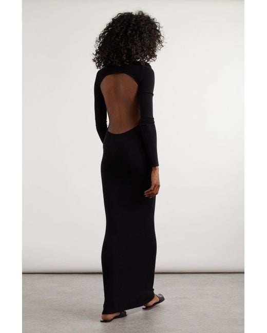 Saint Laurent Open-back wool, cashmere and silk-blend maxi dress