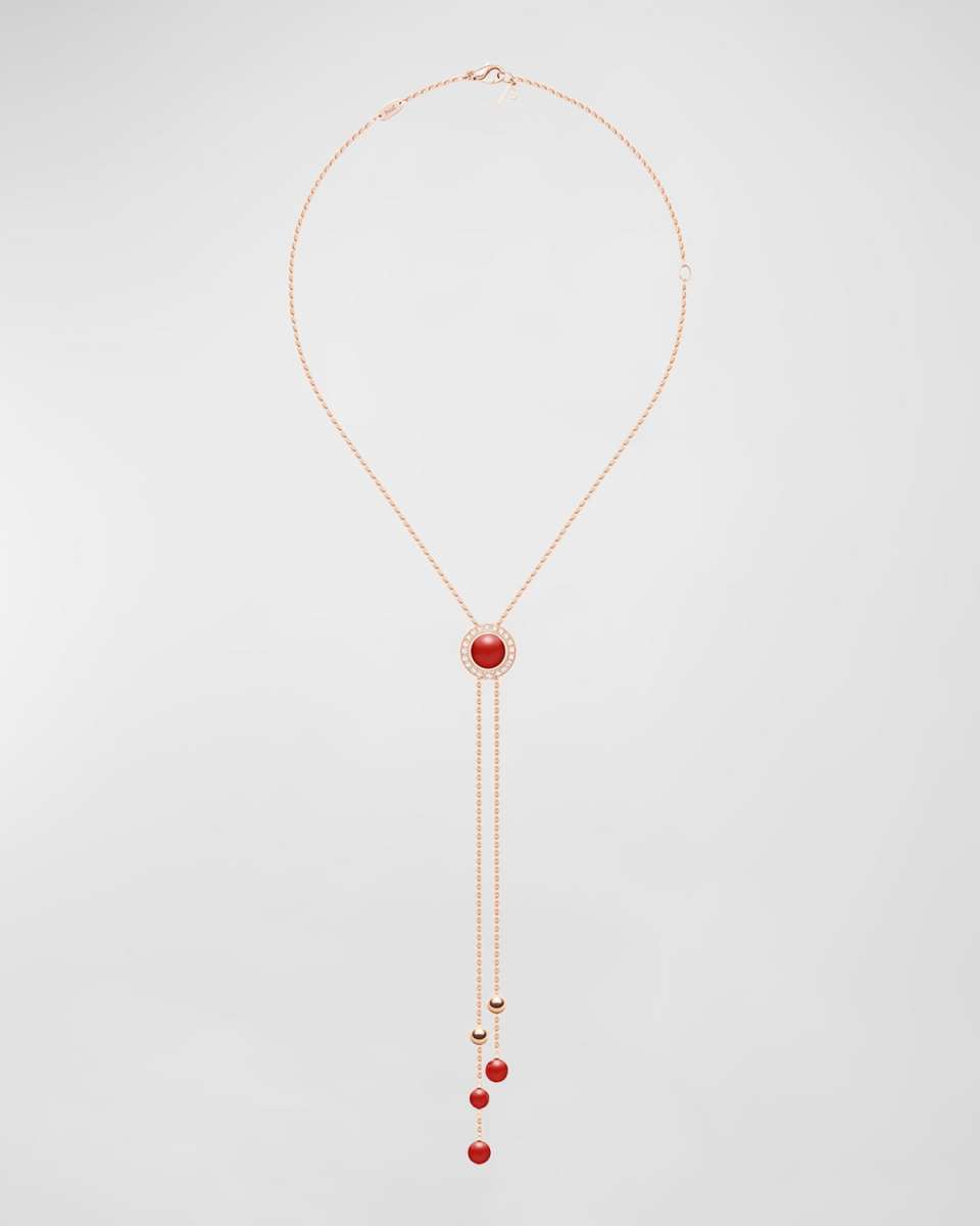 Possesion 18k Rose Gold Carnelian Pendant Necklace