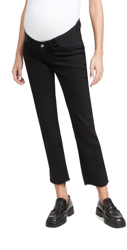 DL1961 Patti Straight Maternity Ankle Jeans Black