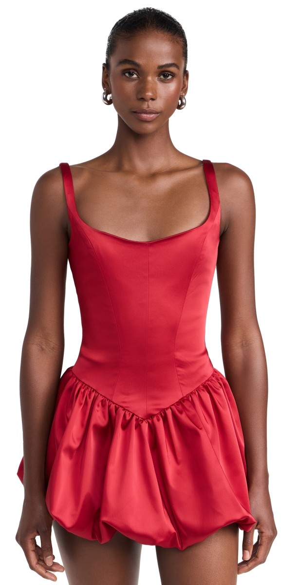 Amanda Uprichard Bettina Skort Romper Ruby