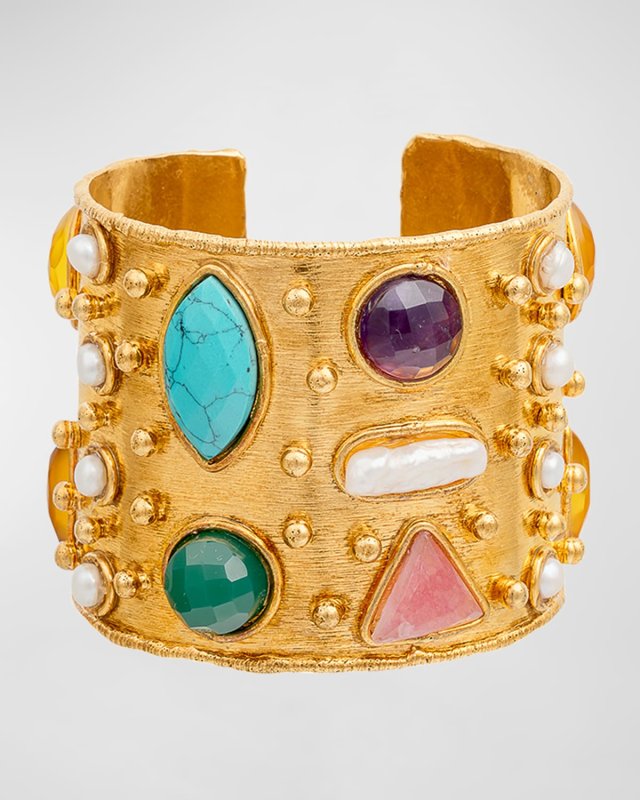 Manchette Cuff Bracelet in Multicolor Summer