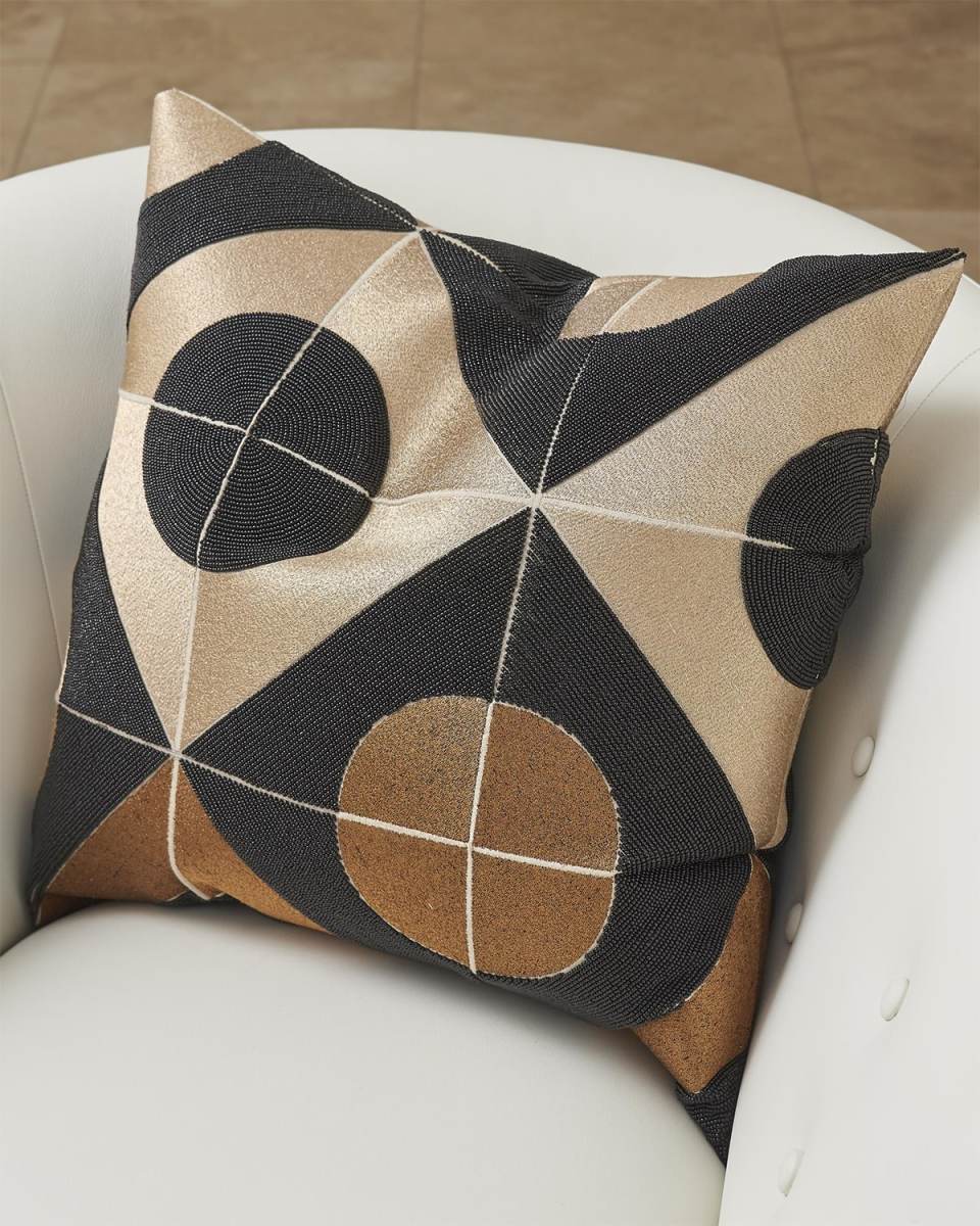Circle Marquetry Pillow