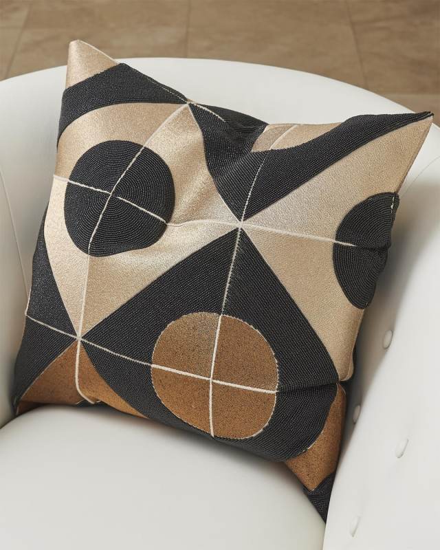 Circle Marquetry Pillow