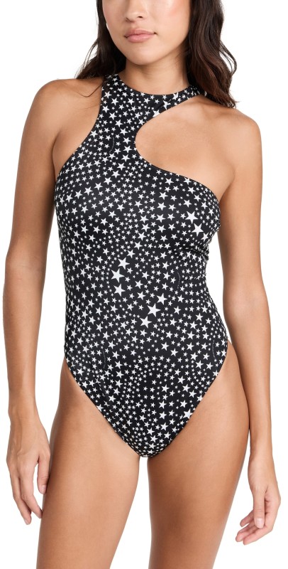 Stella McCartney Star Print One Piece Black/Ivory