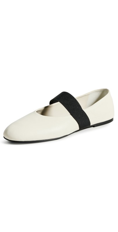 CO Elastic Ballerina Flats Ivory