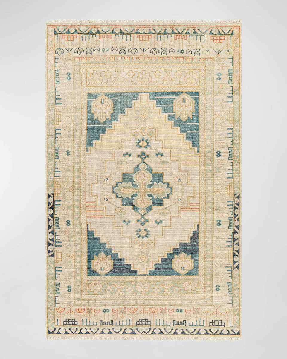 Anadolu Teal Hand-Knotted Rug, 9' x 12'