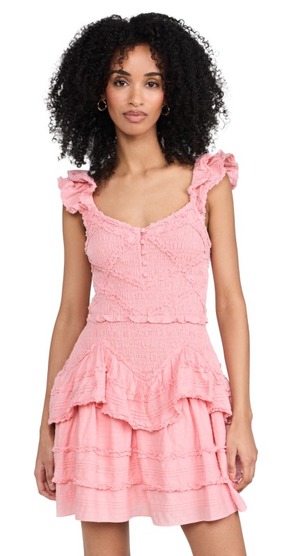 LoveShackFancy Marsinia Dress Bubblegum