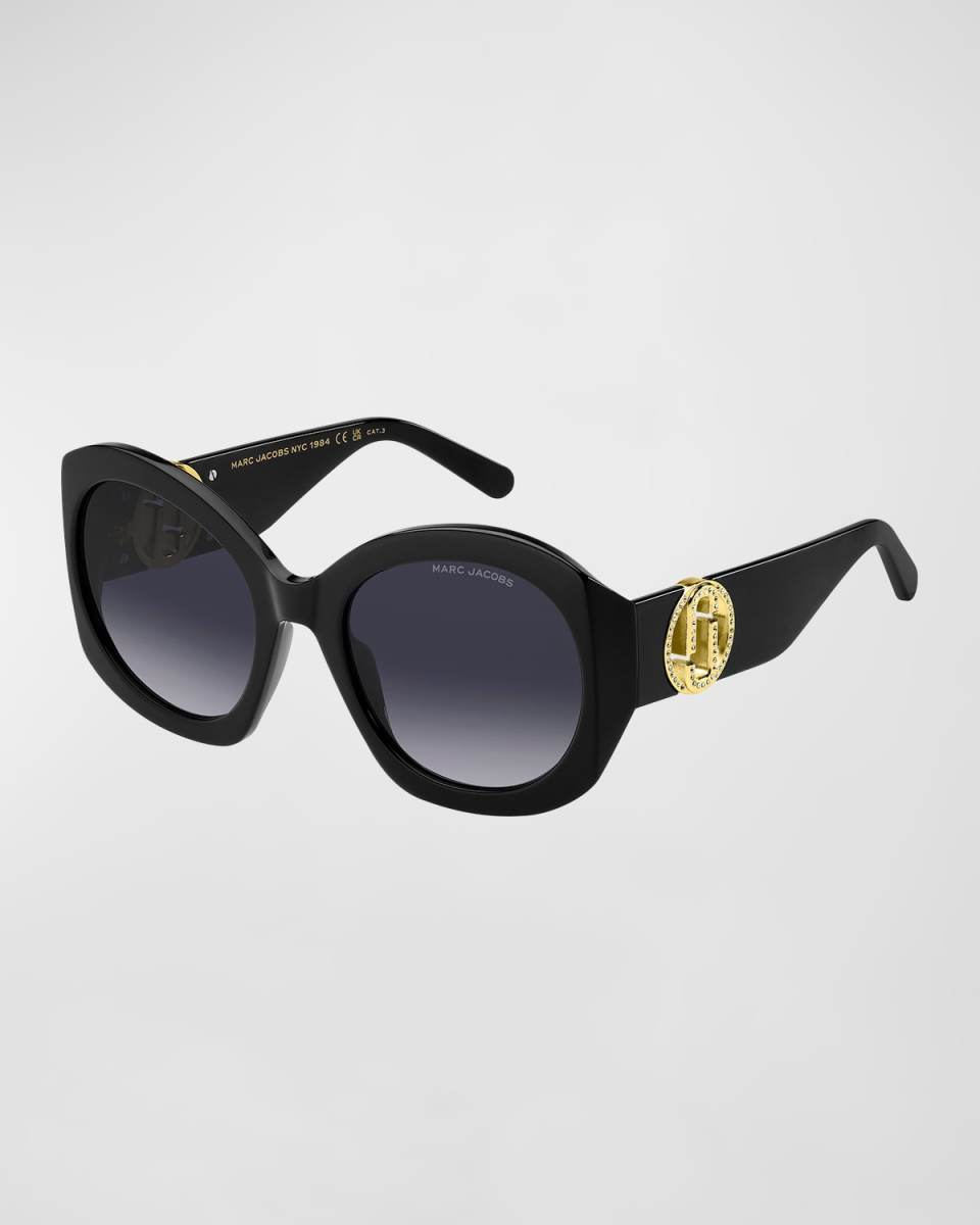 Gradient Acetate Round Sunglasses