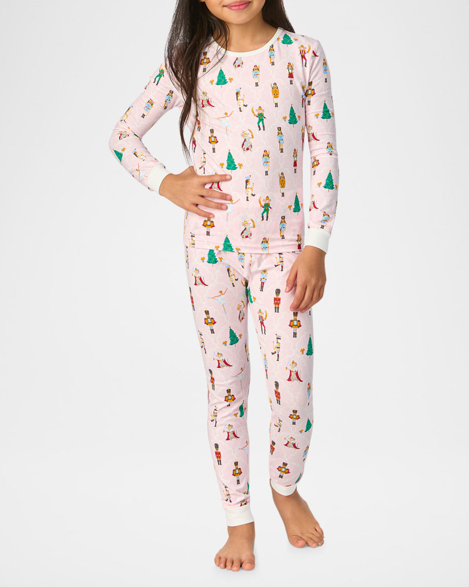 Kid's Exclusive Gingerbread-Print Footie, Size 2-12