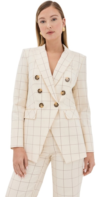 Veronica Beard Charleston Dickey Jacket Ecru/Deep Ochre
