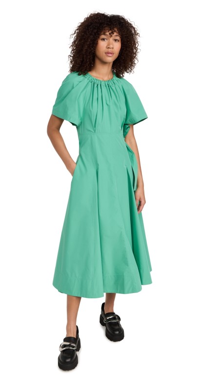 3.1 Phillip Lim Ladybug Poplin Midi Dress Jade