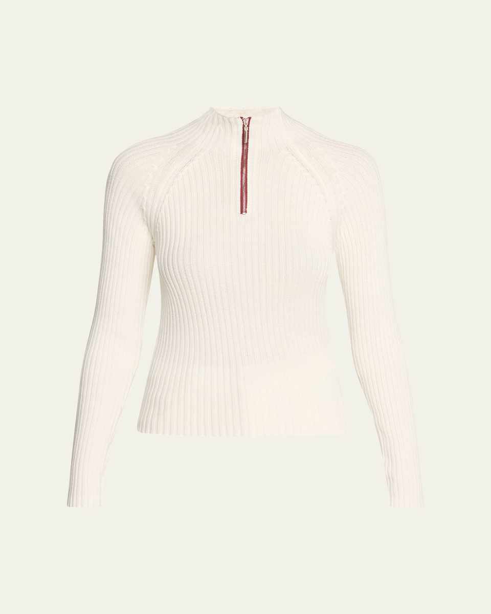 Andy Ribbed Half-Zip Sweater