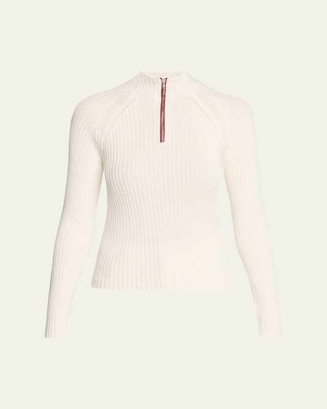 Andy Ribbed Half-Zip Sweater