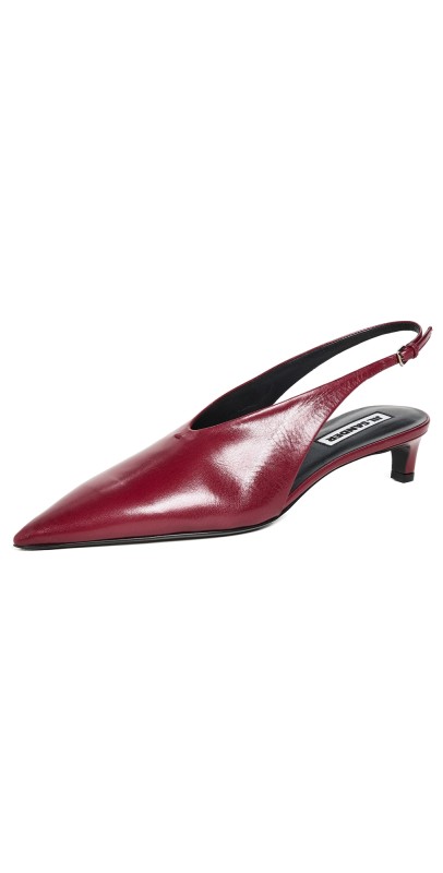 Jil Sander Slingback Heels Chili Red