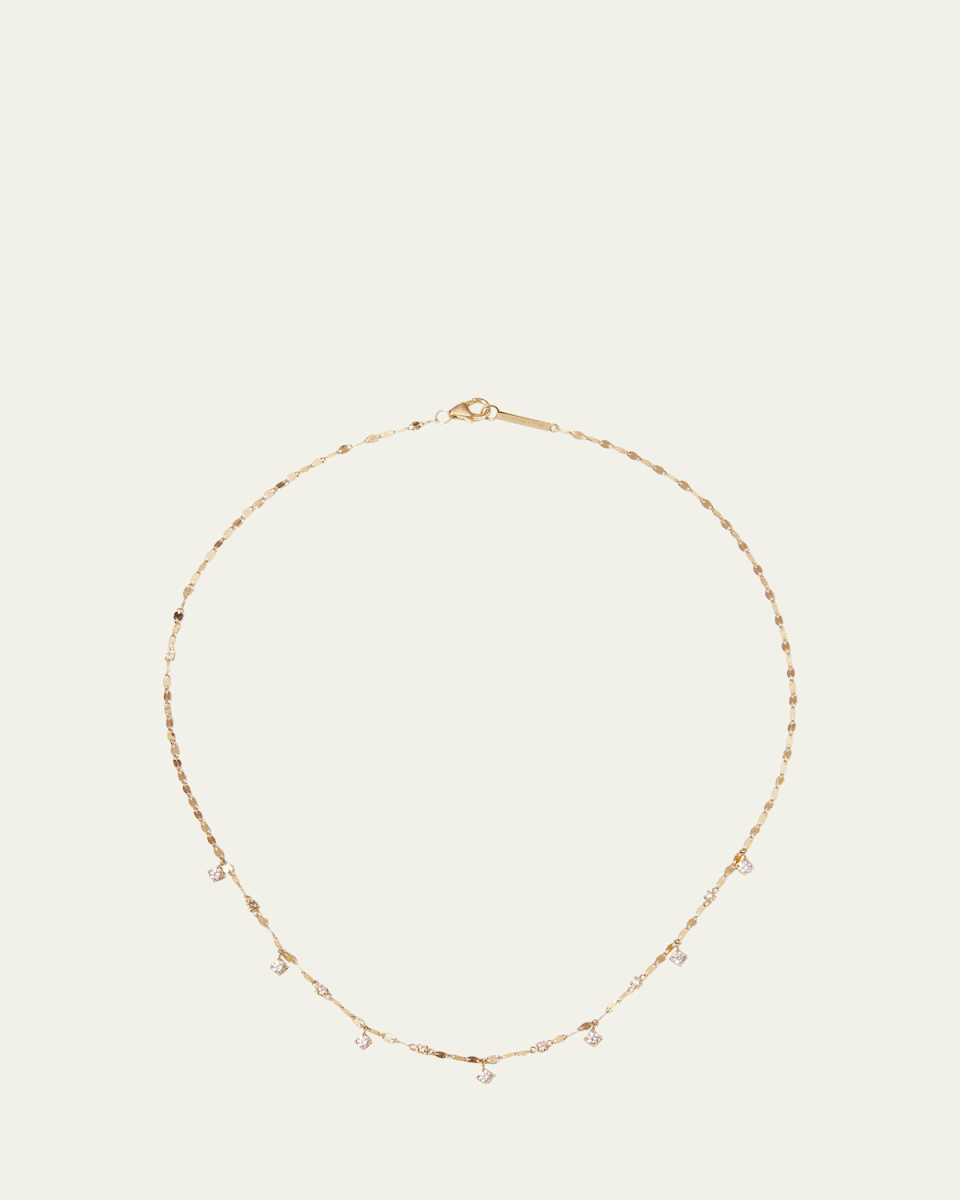 Solo Partial Hanging Multi-Rain Diamond Necklace