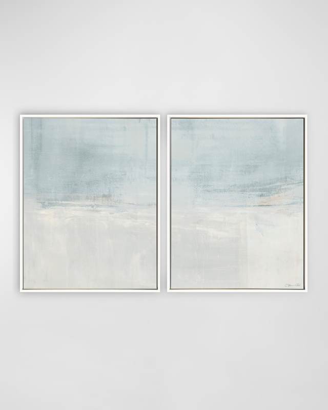 "Landscape Study" Hand-Embellished Giclee Diptych by Carol Benson-Cobb