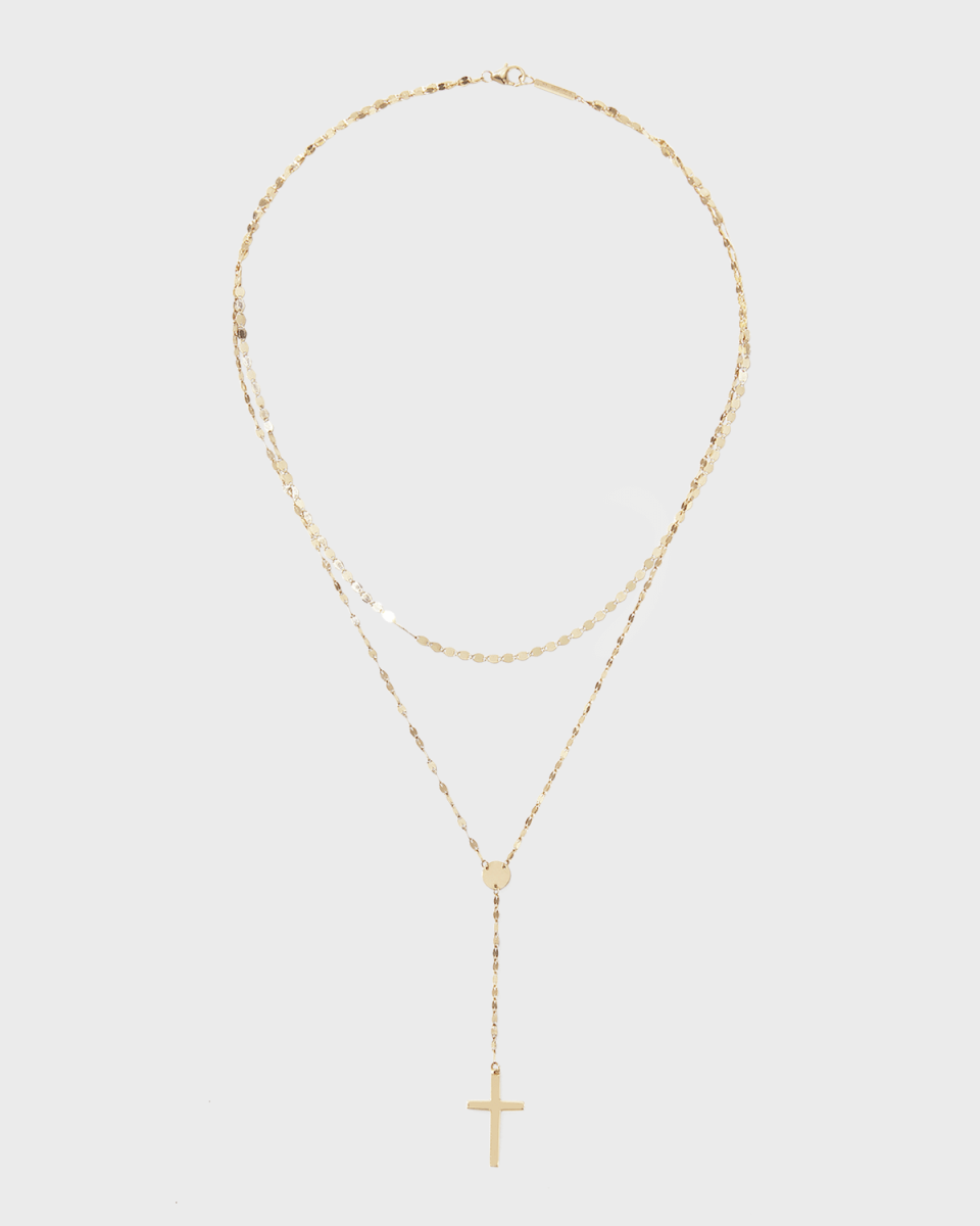 14k Double-Strand Crossary Necklace