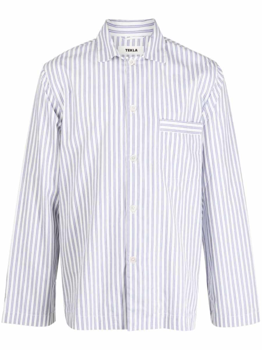 striped cotton pyjama shirt