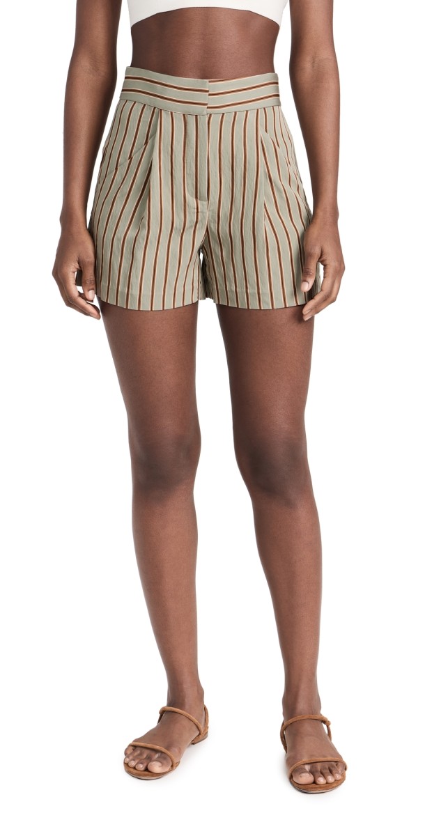 Veronica Beard Elbe Shorts Seafoam Multi