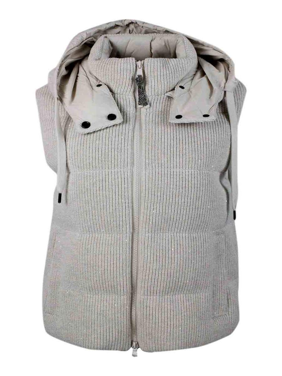 Brunello Cucinelli Manteau Court - Blanc