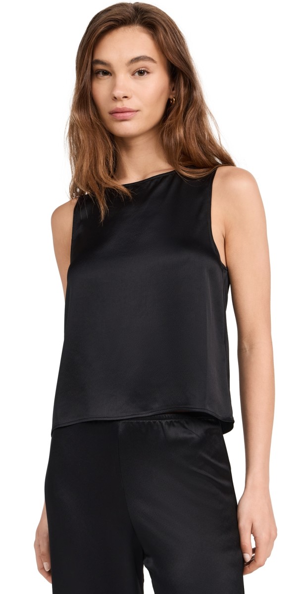 Leset Barb Sleeveless Top Black