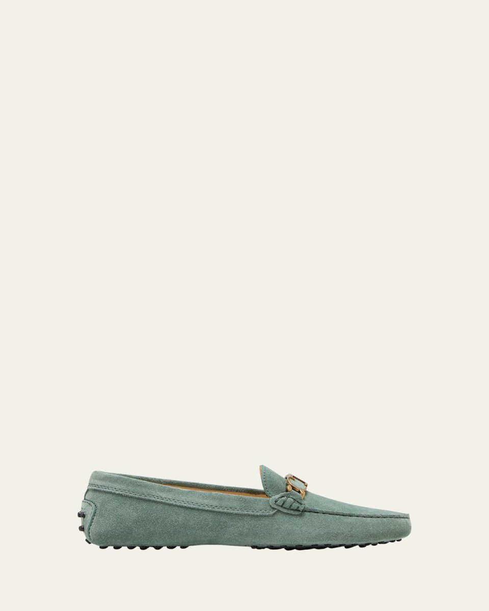 Gommini Suede Chain Driver Loafers