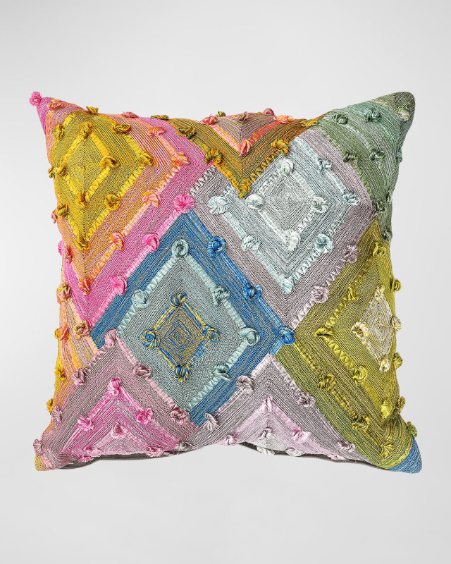Mosaic Diamond Decorative Pillow - 38"
