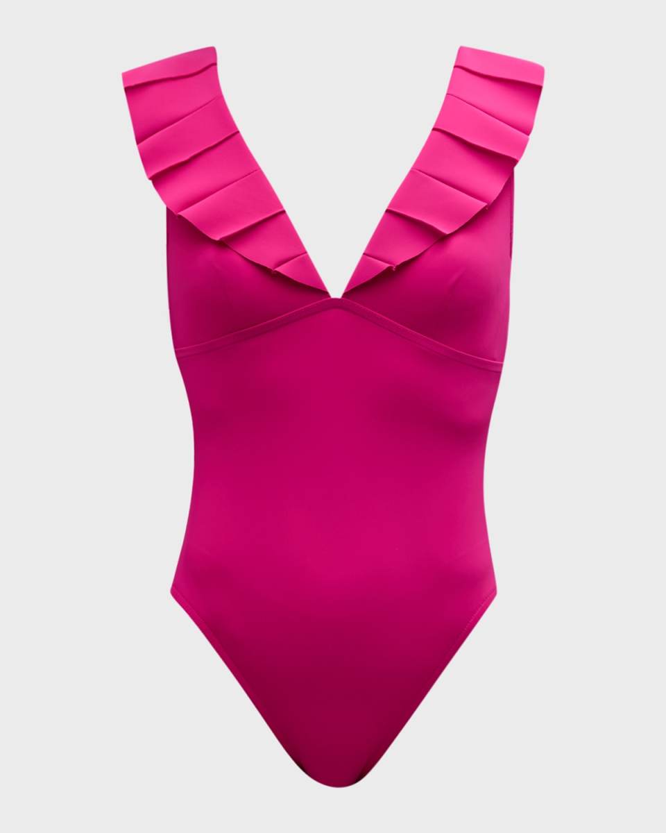 Alora V-Neck Silent Underwire One-Piece Swimsuit