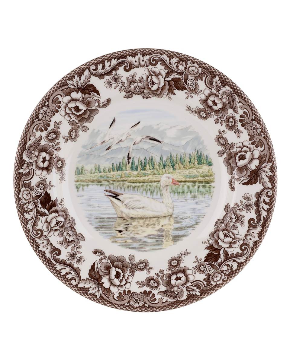 Woodland Snow Goose Dinner Plate
