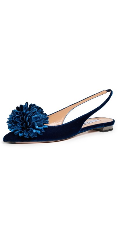 Aquazzura Couturier Sling Flats Paris Blue