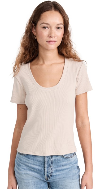 Z Supply Sirena Short Sleeve Tee Putty