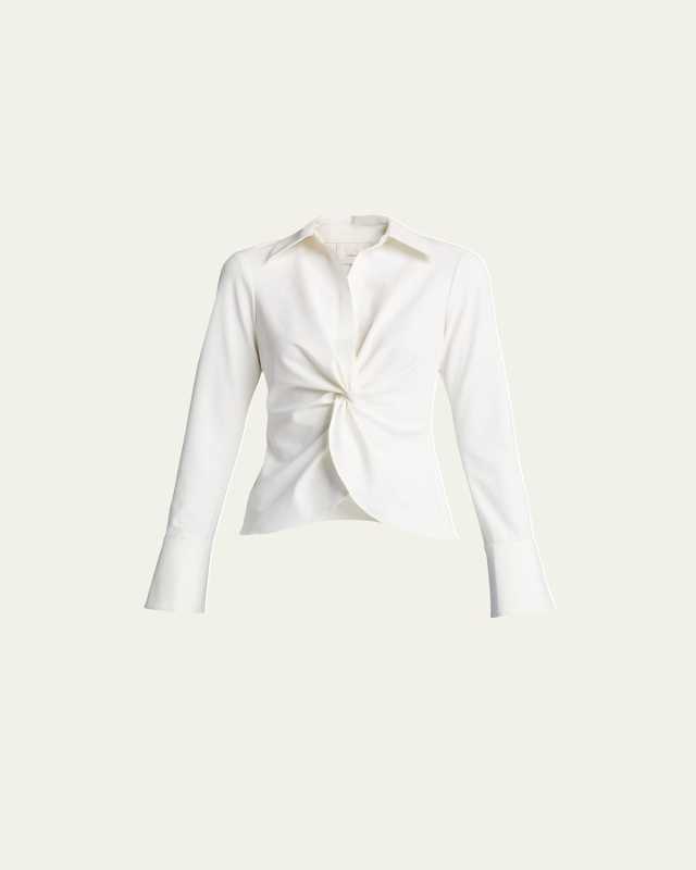McKenna Long-Sleeve Collared Top