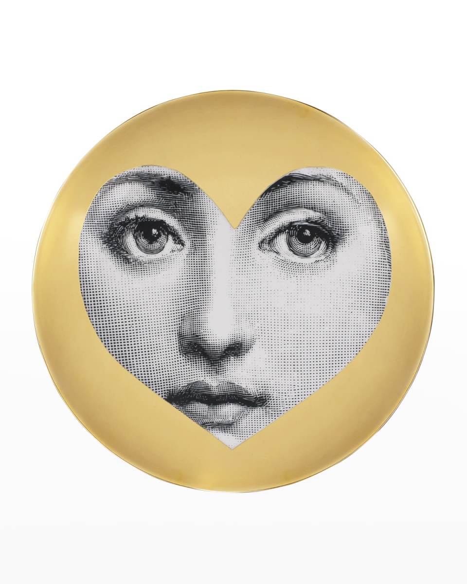 Tema E Variazioni n. 41 Face Inside of Heart Gold Wall Plate