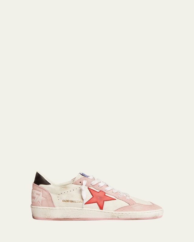 Ballstar Mixed Leather Low-Top Sneakers