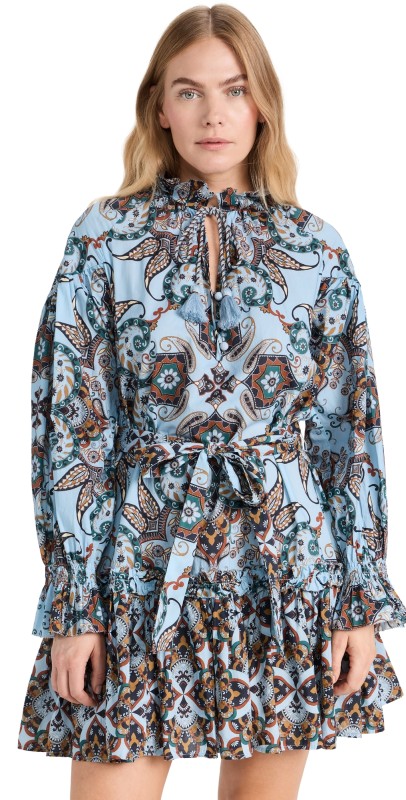 Cara Cara Poppy Dress Blue Vintage Paisley